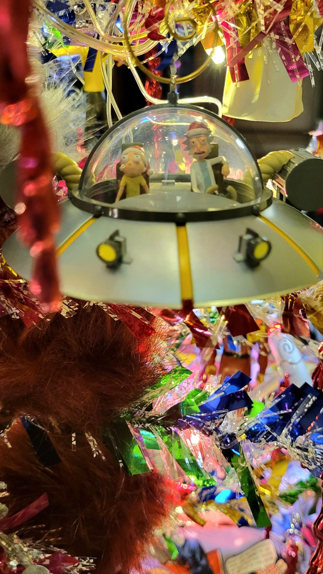 a close-up of... oops! how did Rick and Morty get there? they are always popping up, stupid portal gun...